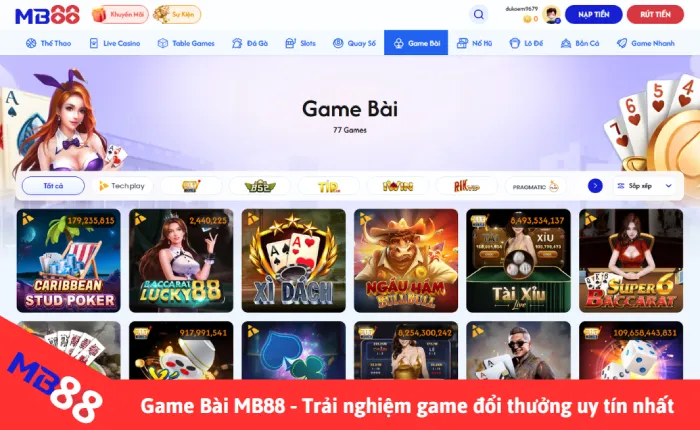 Top game bài đổi thưởng uy tín nhất 2025 1 game bài đổi thưởng MB88