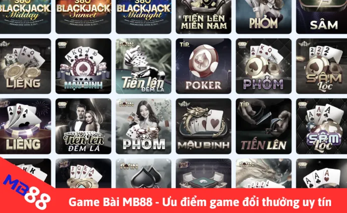 Top game bài đổi thưởng uy tín nhất 2025 2 game bài đổi thưởng tại MB88