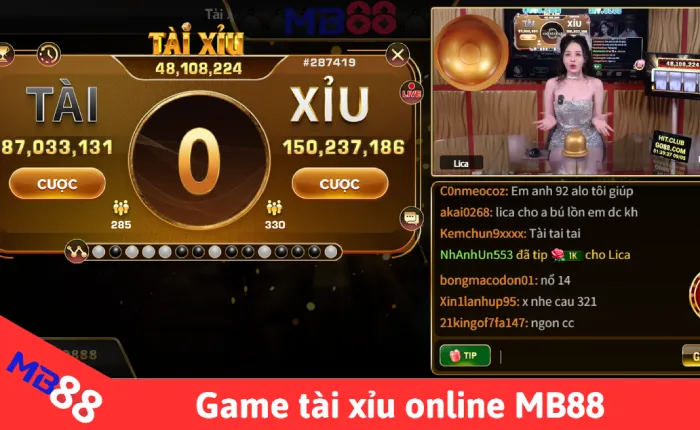 Tài xỉu online MB88 - Game đổi thưởng nhiều người chơi nhất 1 Game tài xỉu online MB88