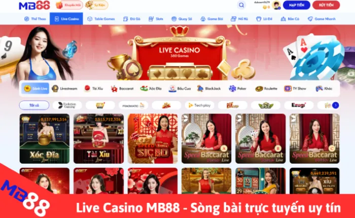 Casino trực tuyến – Trang web casino uy tín hàng đầu 2 Casino trực tuyến MB88