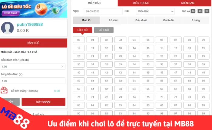Soi cầu hôm nay MB88 - Bí quyết chơi lô đề online 3 Ưu điểm khi chơi lô đề với soi cầu hôm nay tại MB88